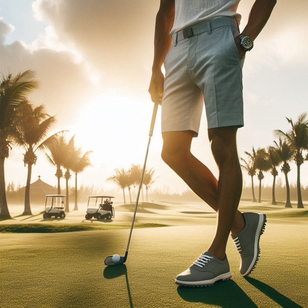 Improve your golf game with custom men's golf shorts