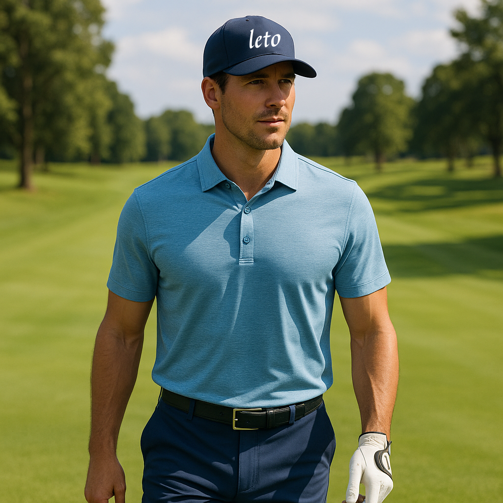 Elevate Your Game with Premium Men's Golf Apparel: Non-Pilling, Four-Way Stretch Golf Polos