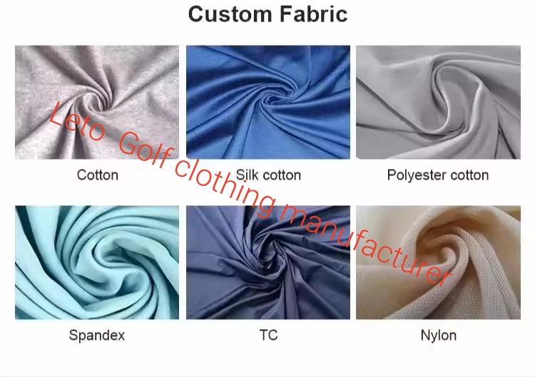 Leto Premium Golf Fabric Showcase-Professional athletic apparel manufacturing using moisture-wicking technology fabrics and precision sewing techniques.