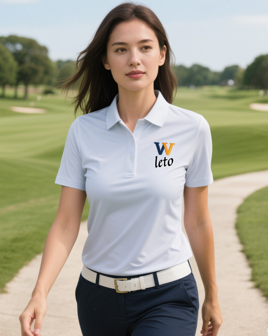 Eco-friendly golf apparel made from sustainable materials, offering breathable comfort, moisture-wicking, and UV protection for golfers