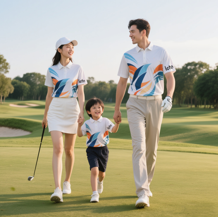 Personalized golf wear featuring custom logos and unique designs, tailored for branding, corporate events, and team identity.