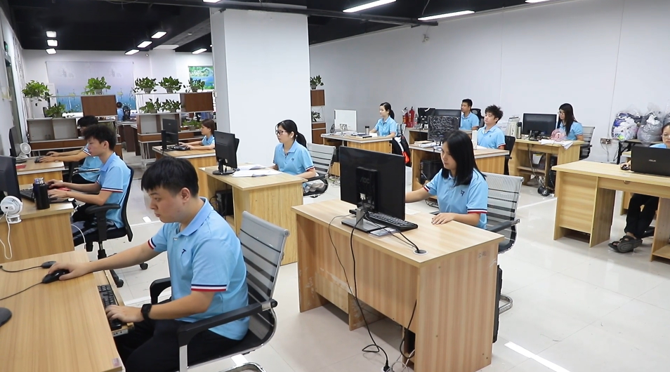 A high-tech manufacturing facility producing modern golf apparel with advanced machinery and innovative designs, showcasing quality and precision