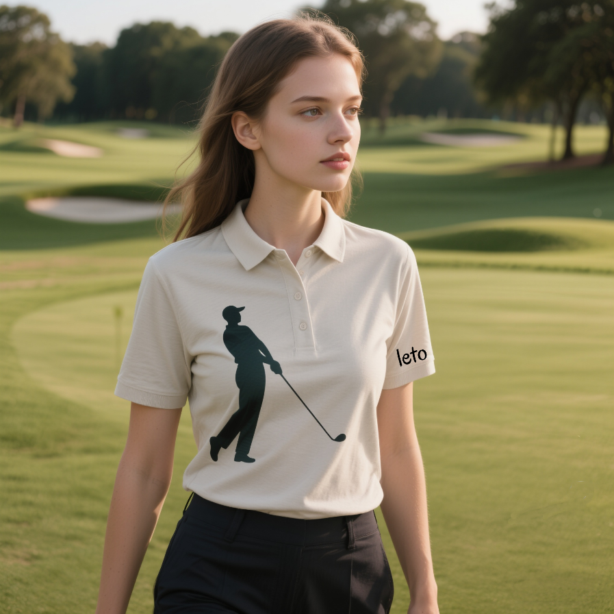 A collection of bespoke golf wear featuring personalized designs and tailored fits, crafted for golfers seeking luxury and individuality.