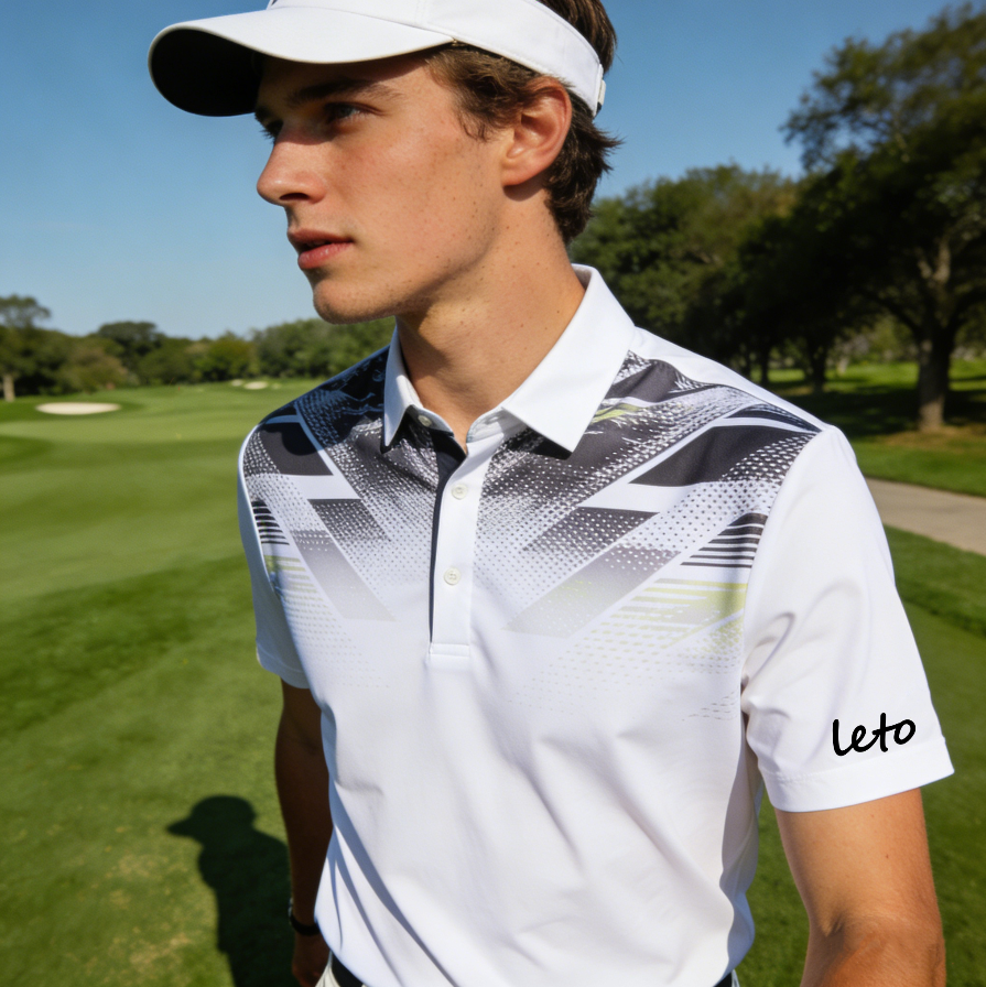 Innovative golf fashion merging advanced technologies like smart fabrics and sleek designs for enhanced performance and style on the course.